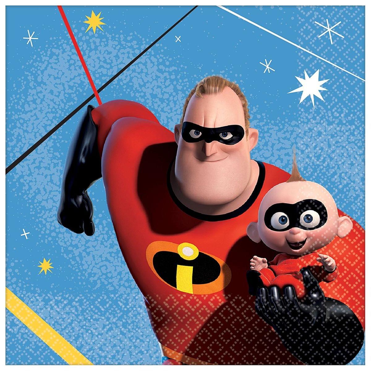 Disney/Pixar Incredibles 2 5" Beverage Napkins, 16-Pack