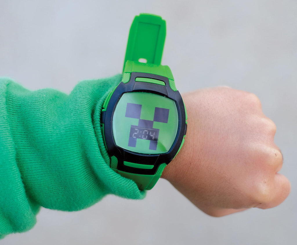 Minecraft Creeper Kids LCD Watch With Flashing LED Lights