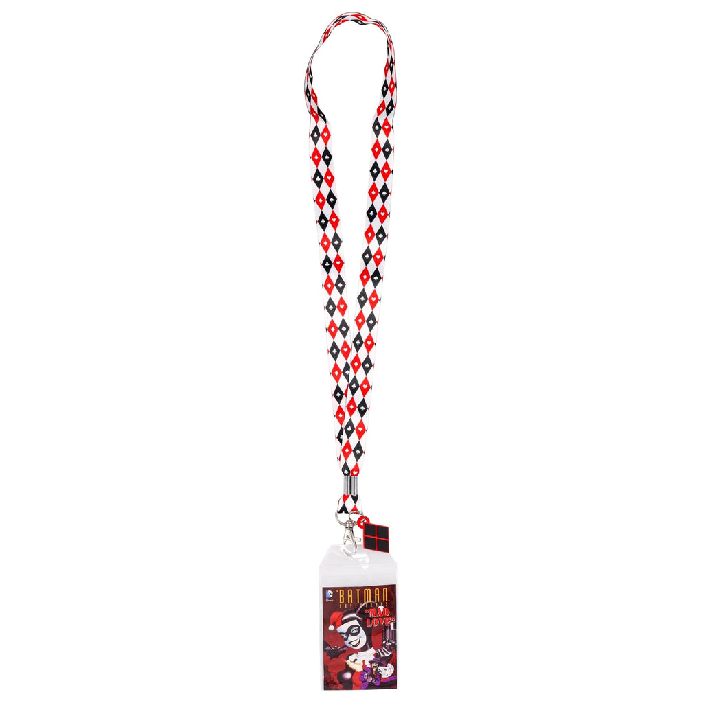 DC Comics Harley Quinn Pattern Lanyard with Charm