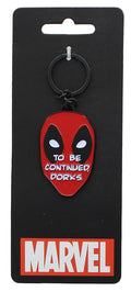 Marvel's Deadpool "To Be Continued Dorks" Metal Enamel Key Chain