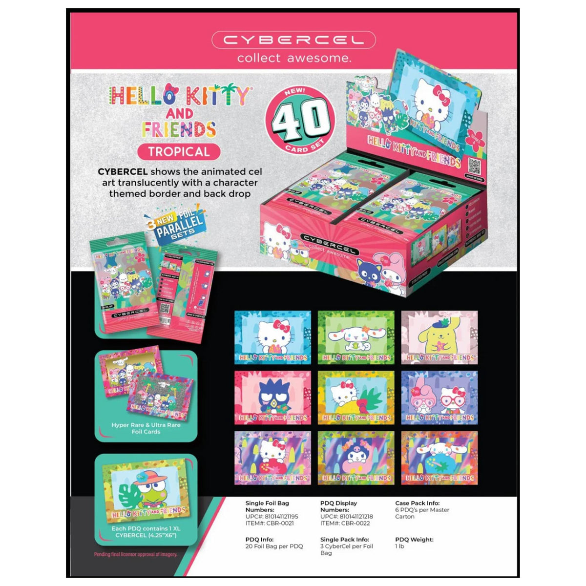 Sanrio Hello Kitty and Friends Tropical Series 4 Trading Card Box | 20 Packs