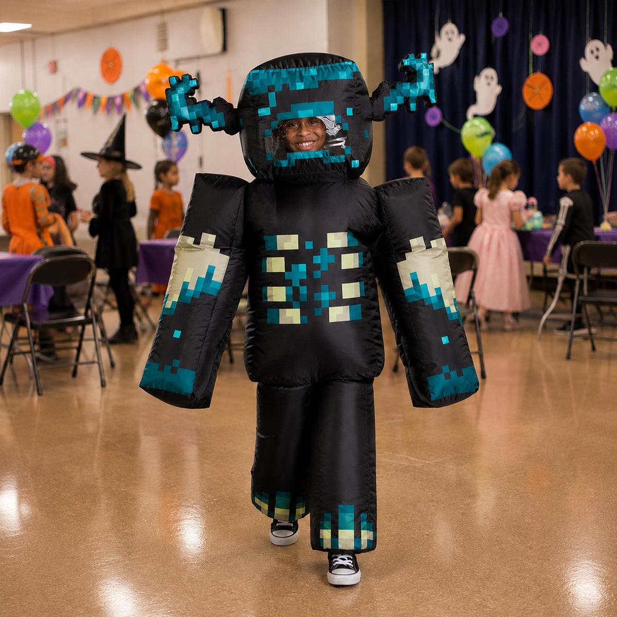 Minecraft Warden Inflatable  Child Costume | One Size Fits Most