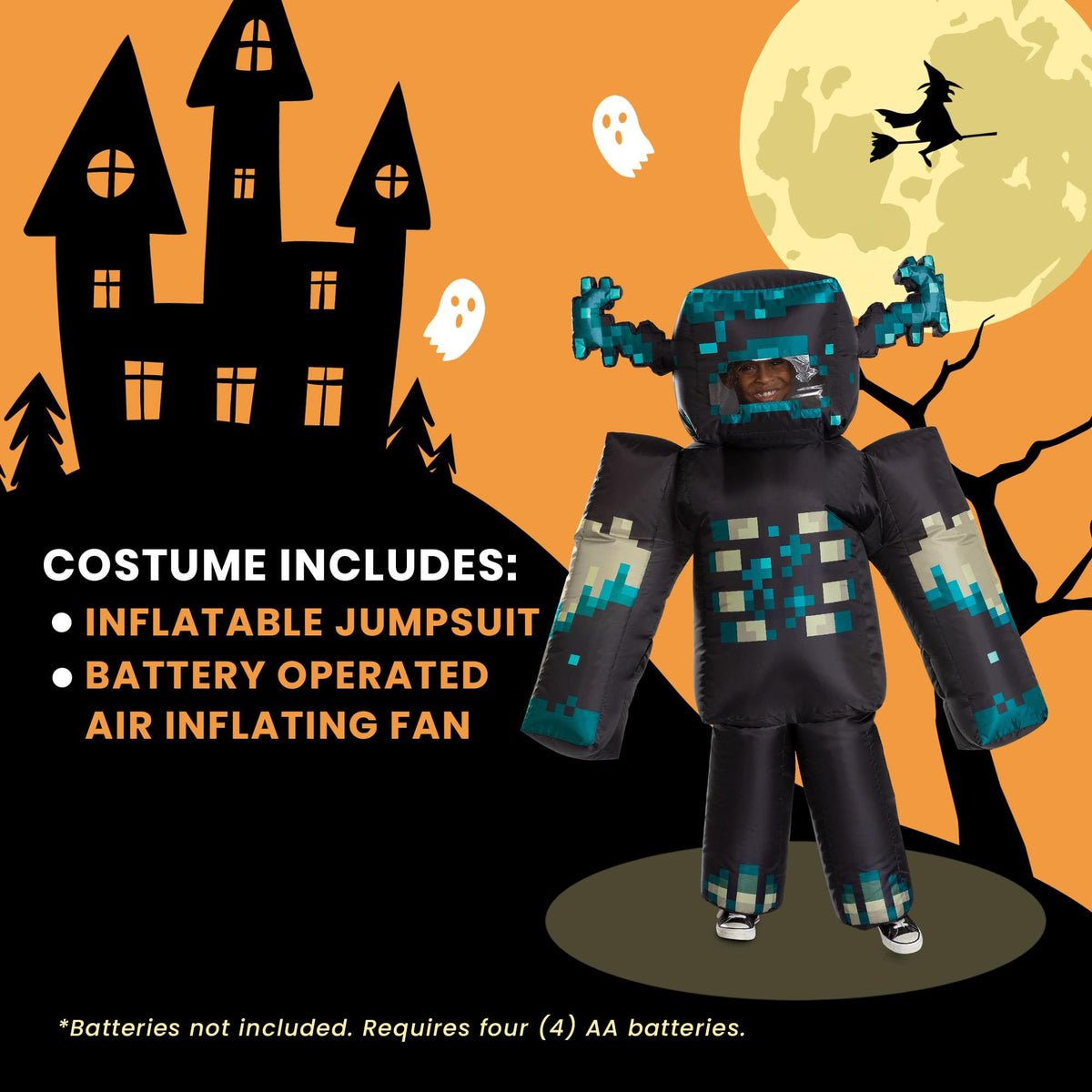 Minecraft Warden Inflatable  Child Costume | One Size Fits Most