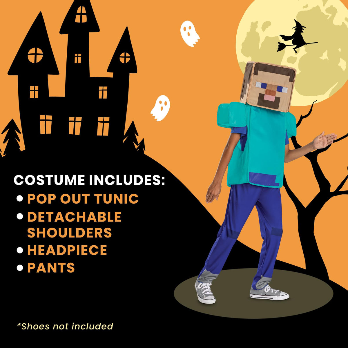 Minecraft Steve Pop Out Child Costume