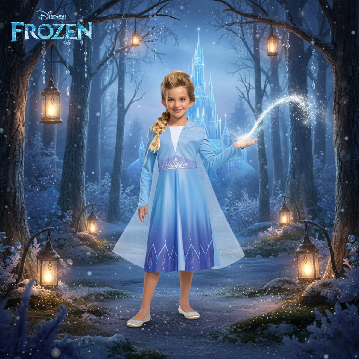 Disney Elsa Travelling Basic Plus Child Costume Medium