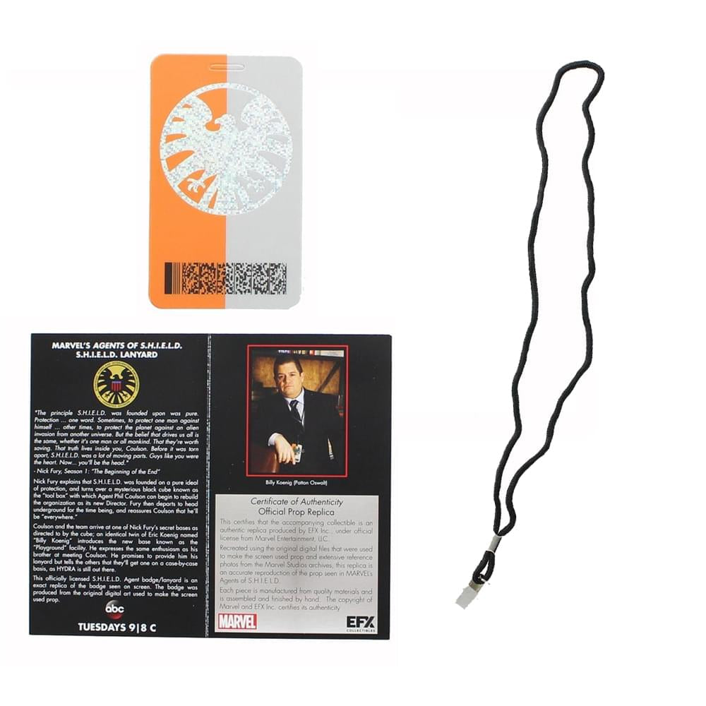 Marvel Agents of S.H.I.E.L.D. Agent ID Badge Replica w/ Lanyard Set