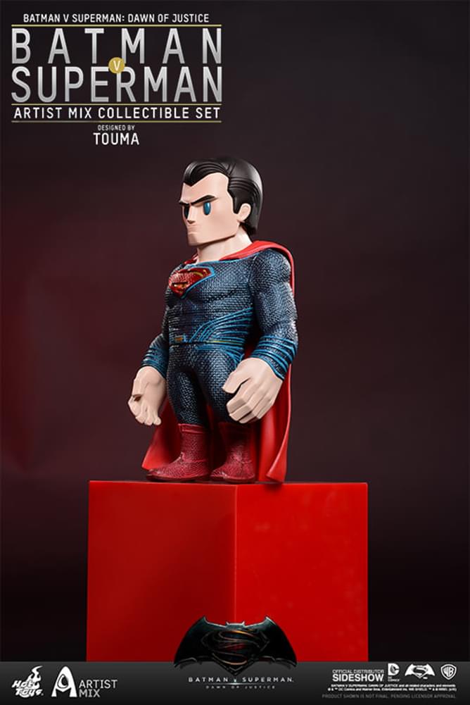 Hot Toys Dawn of Justice Batman & Superman Artist Mix Bobble Head Set