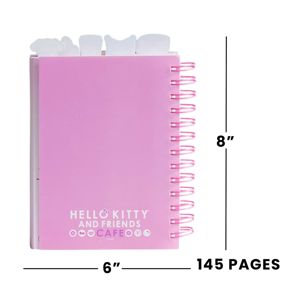 Sanrio Hello Kitty And Friends Cafe 5-Tab Spiral Notebook