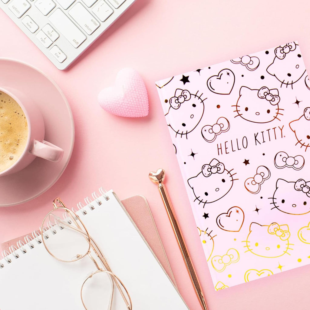 Sanrio Hello Kitty Pink & Gold Foil Hardcover Journal | 87 Lined Pages