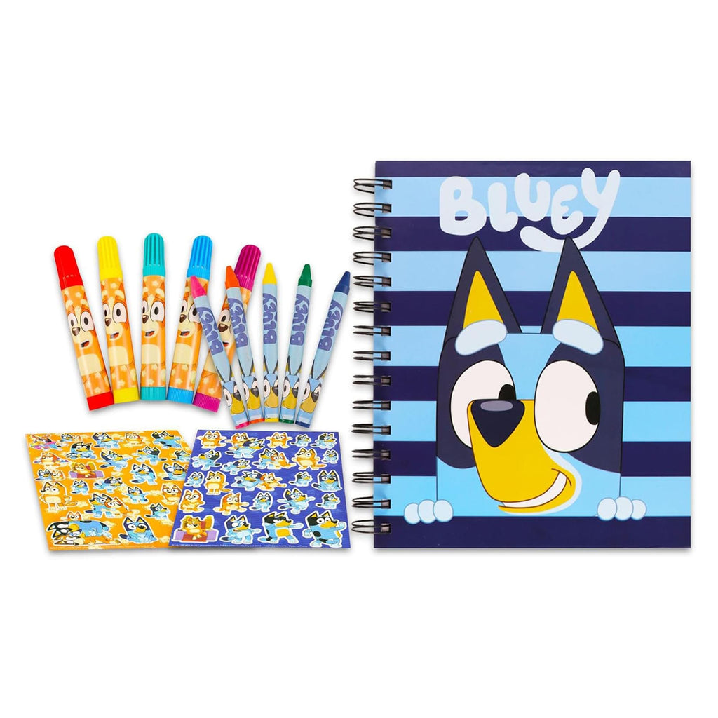 Bluey Art Set | Sketchbook, Crayons, Markers, More