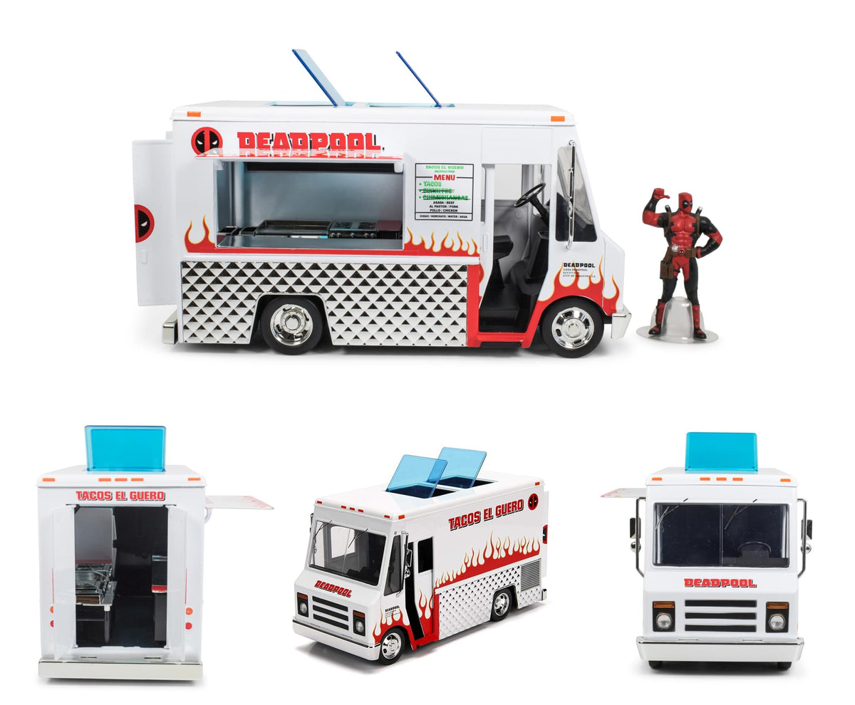 Deadpool Figure w/ 1:24 Scale Die Cast Taco Truck