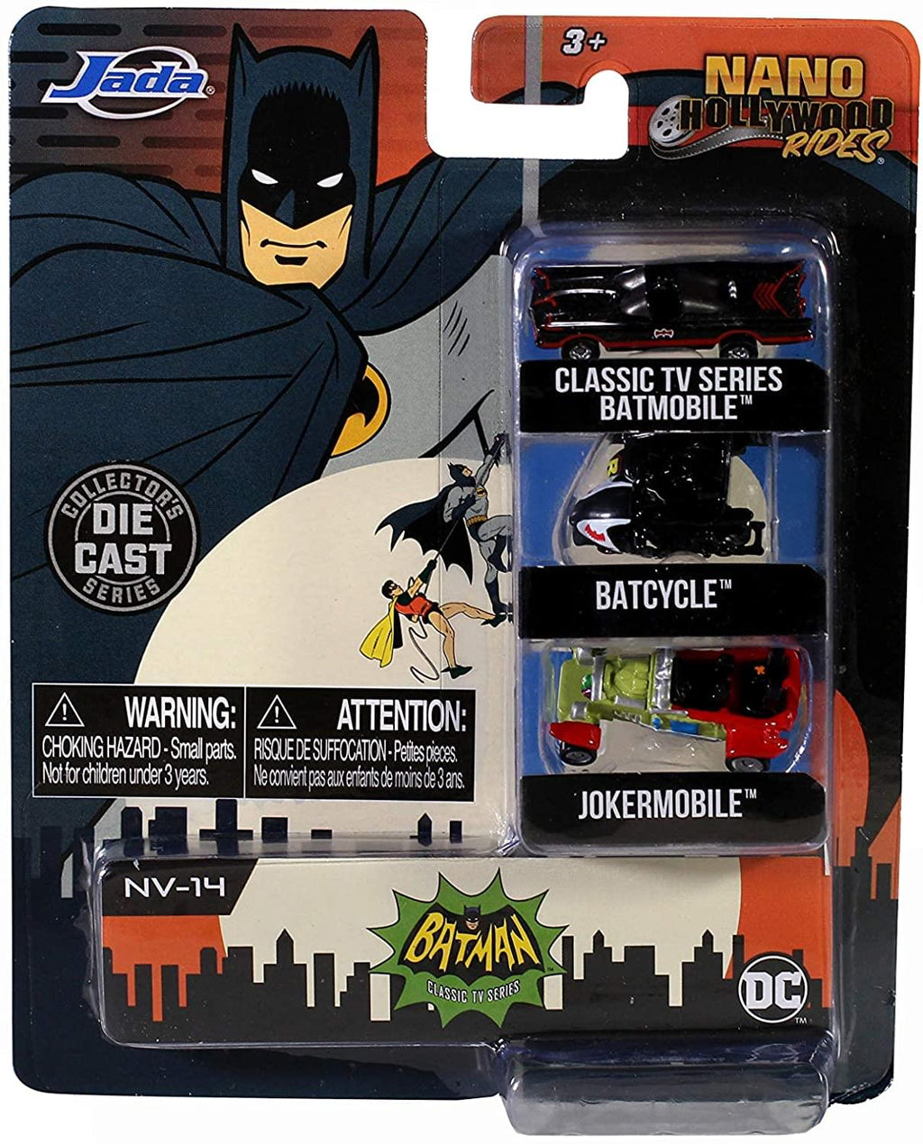 Batman 1966 TV Series Nano Hollywood Rides 3-Pack