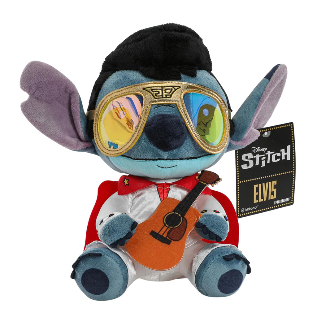 Disney Lilo & Stitch 9 Inch Elvis Stitch Plush | White Jumpsuit