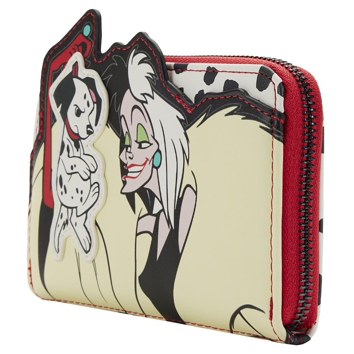 Disney 101 Dalmatians Cruella De Vil Villains Scene Zip Around Wallet