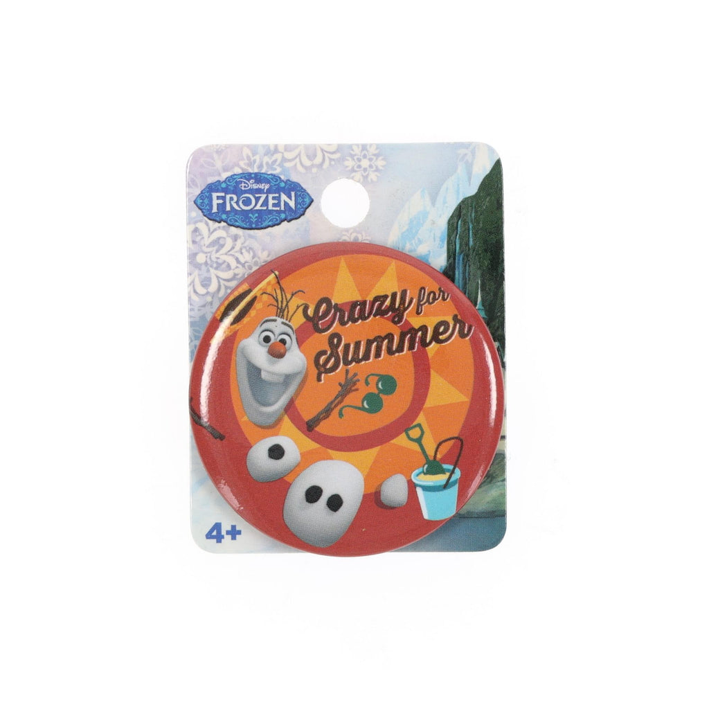 Disney's Frozen 1.5" Button: "Olaf Crazy For Summer"