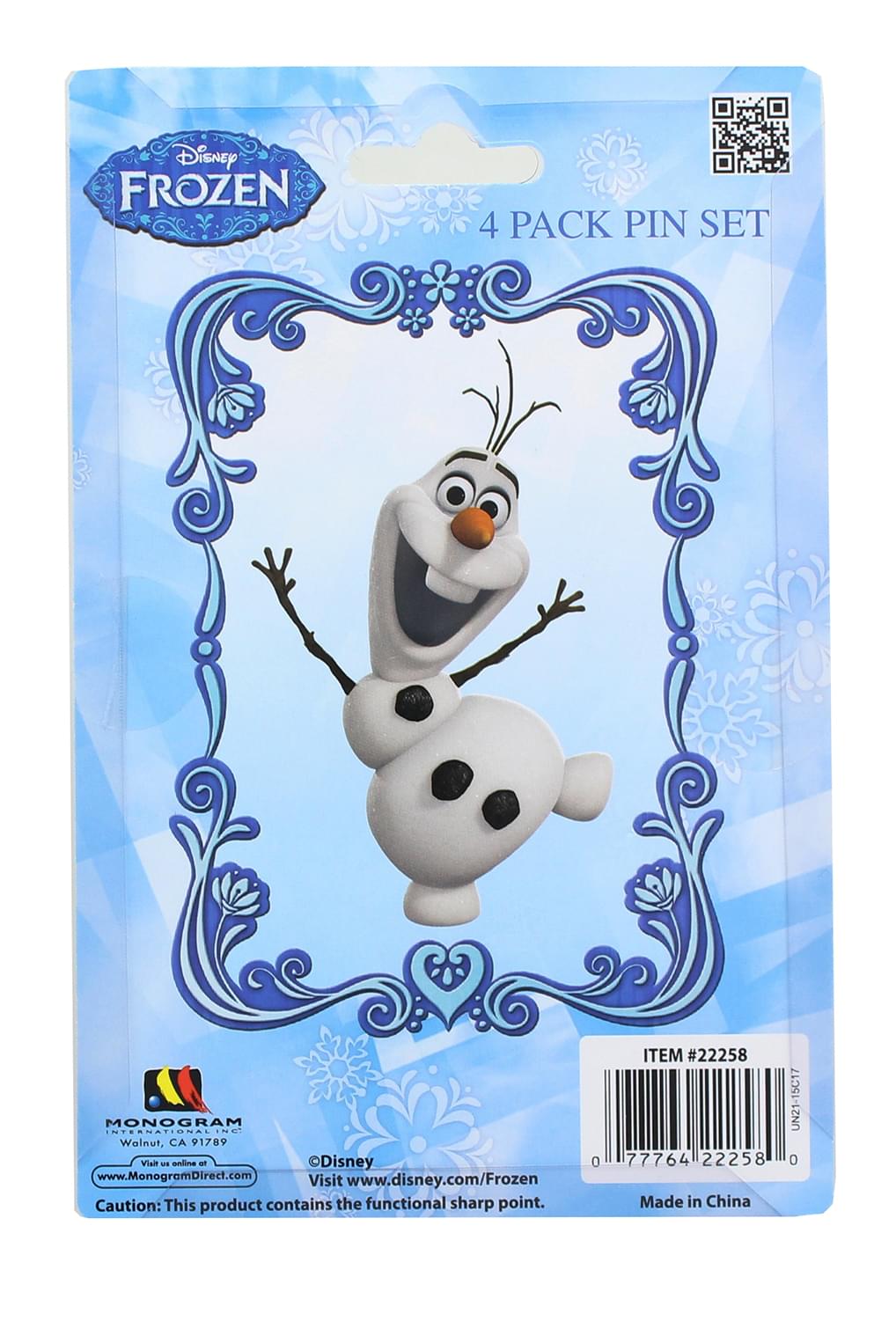 Disney Frozen Olaf 1.25 Inch Collectible Button Pins | Set of 4