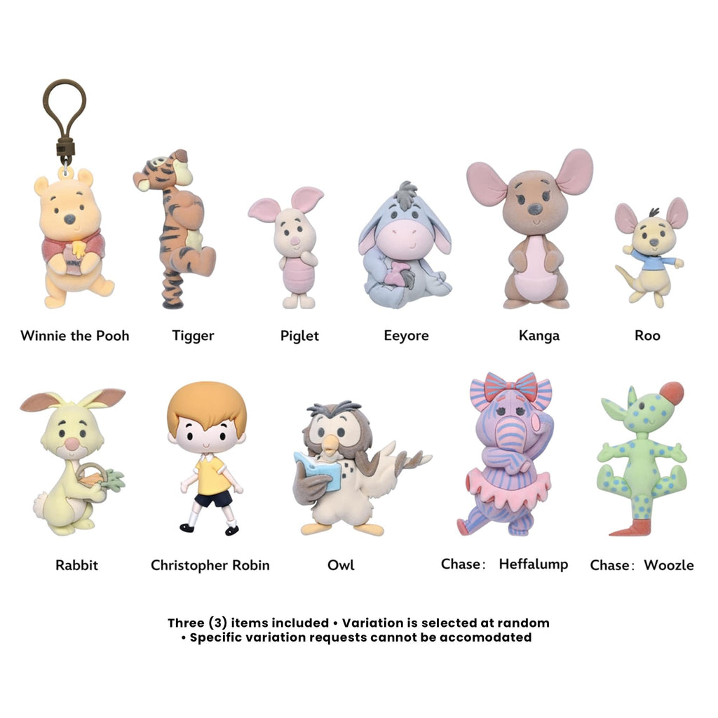 Disney Series 78 Winnie The Pooh Blind Bag 3D Foam Bag Clips | 3 Random