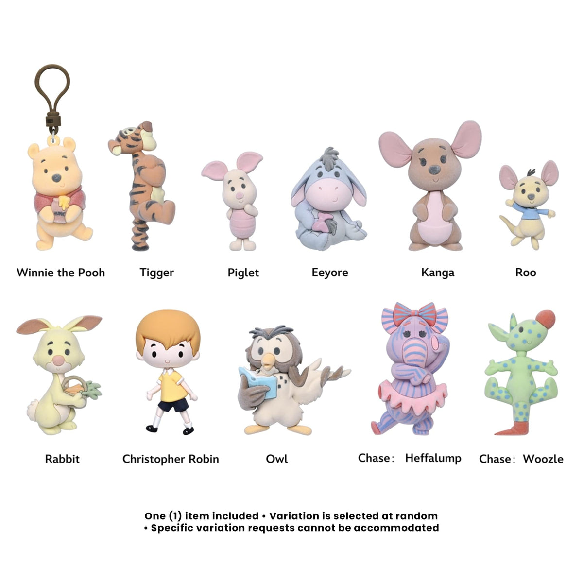 Disney Series 78 Winnie The Pooh Blind Bag 3D Foam Bag Clip | 1 Random