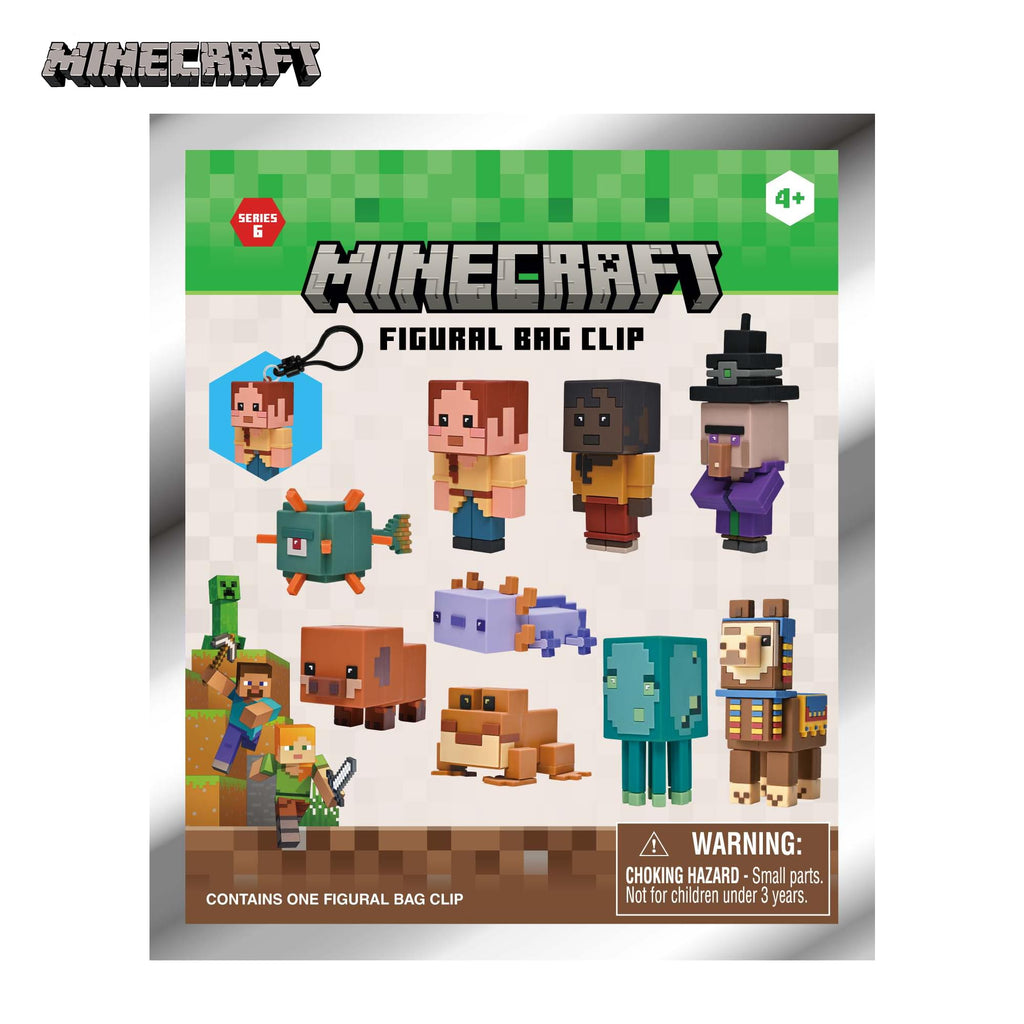 Minecraft Series 6 Blind Bag 3D Foam Bag Clip | One Random