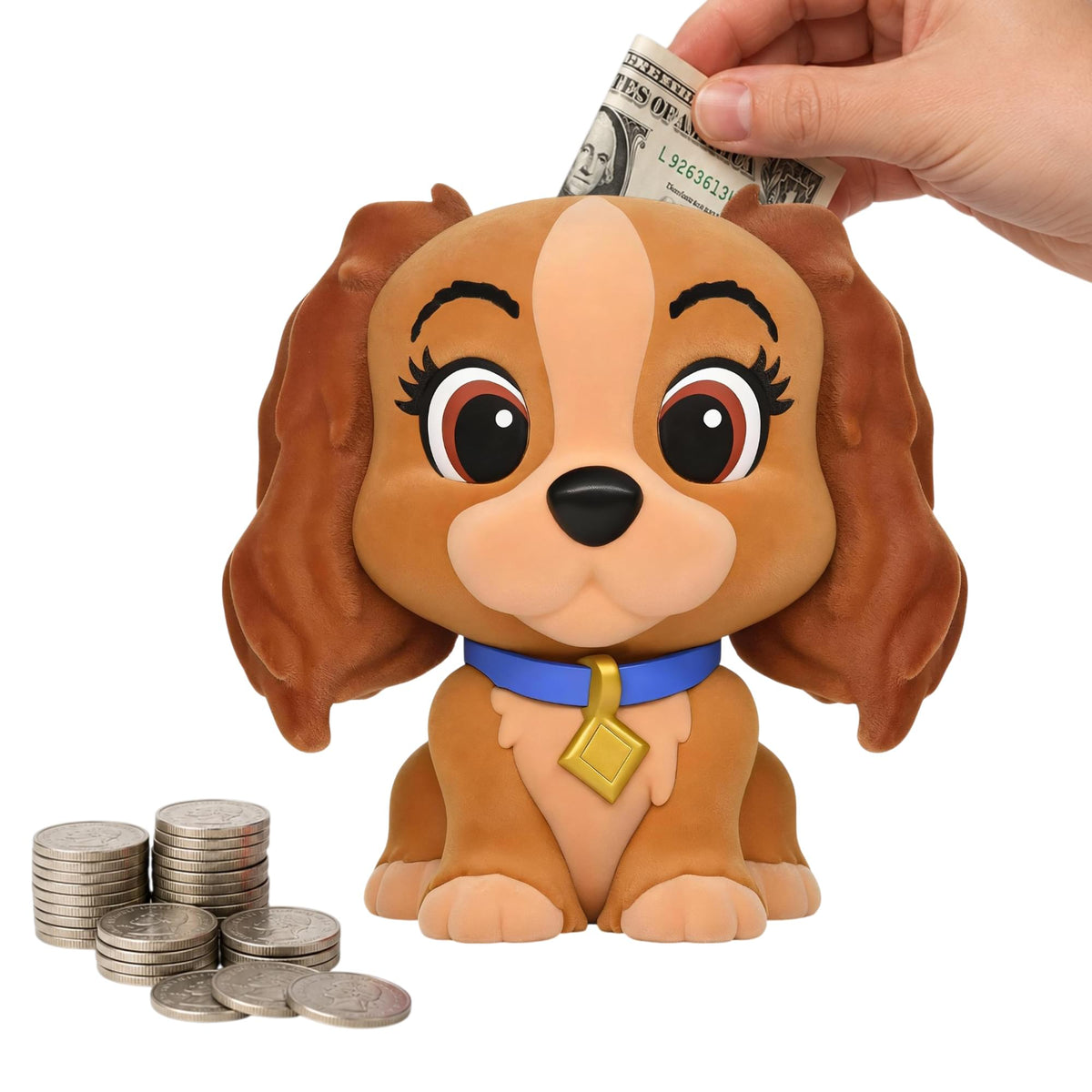 Disney Lady & The Tramp Lady 9-Inch Flocked PVC Figural Bank