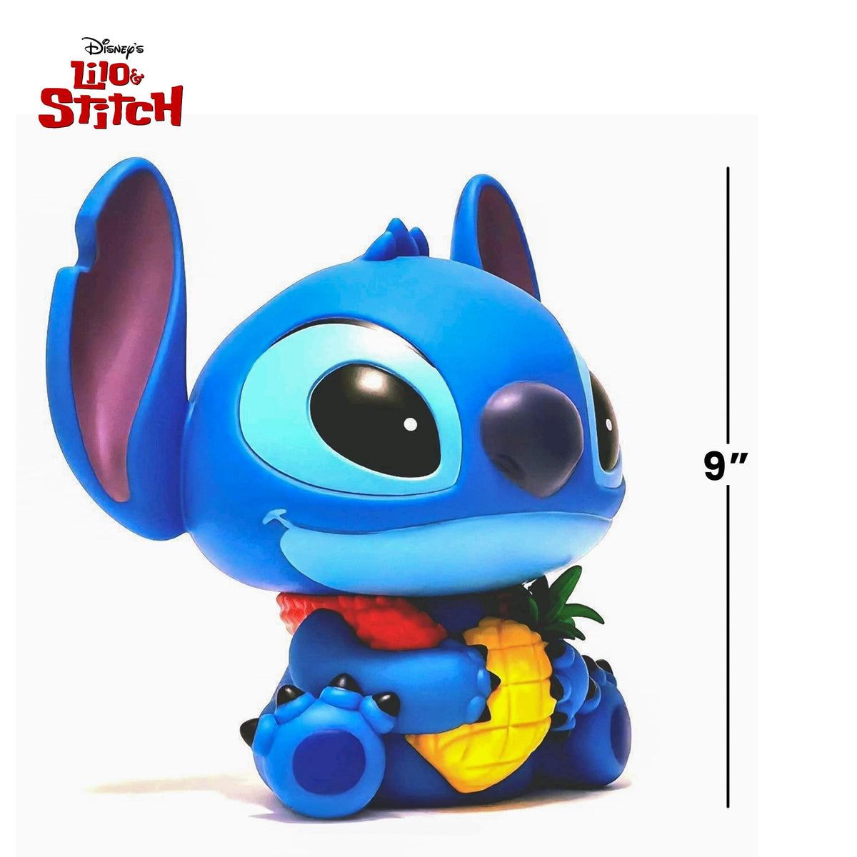 Disney Lilo & Stitch Stitch with Pineapple 9-Inch PVC Figural Bank