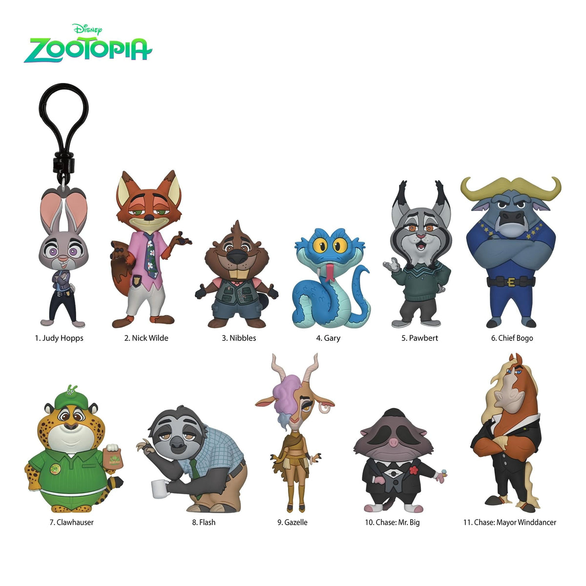 Disney Zootopia 2 Series 68 Blind Bag 3D Foam Bag Clip | One Random