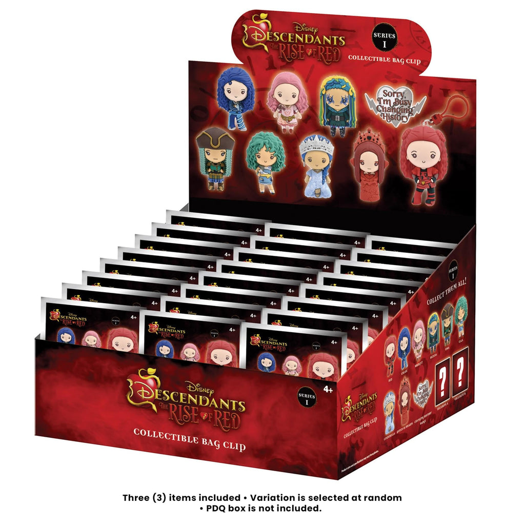 Disney Descendants Series 1 Blind Bag 3D Foam Bag Clip | 3 Random