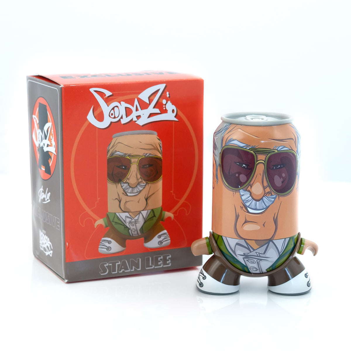 Stan Lee SodaZ Vinyl Can | Self-Balancing Collectible With Base | 5" Figure