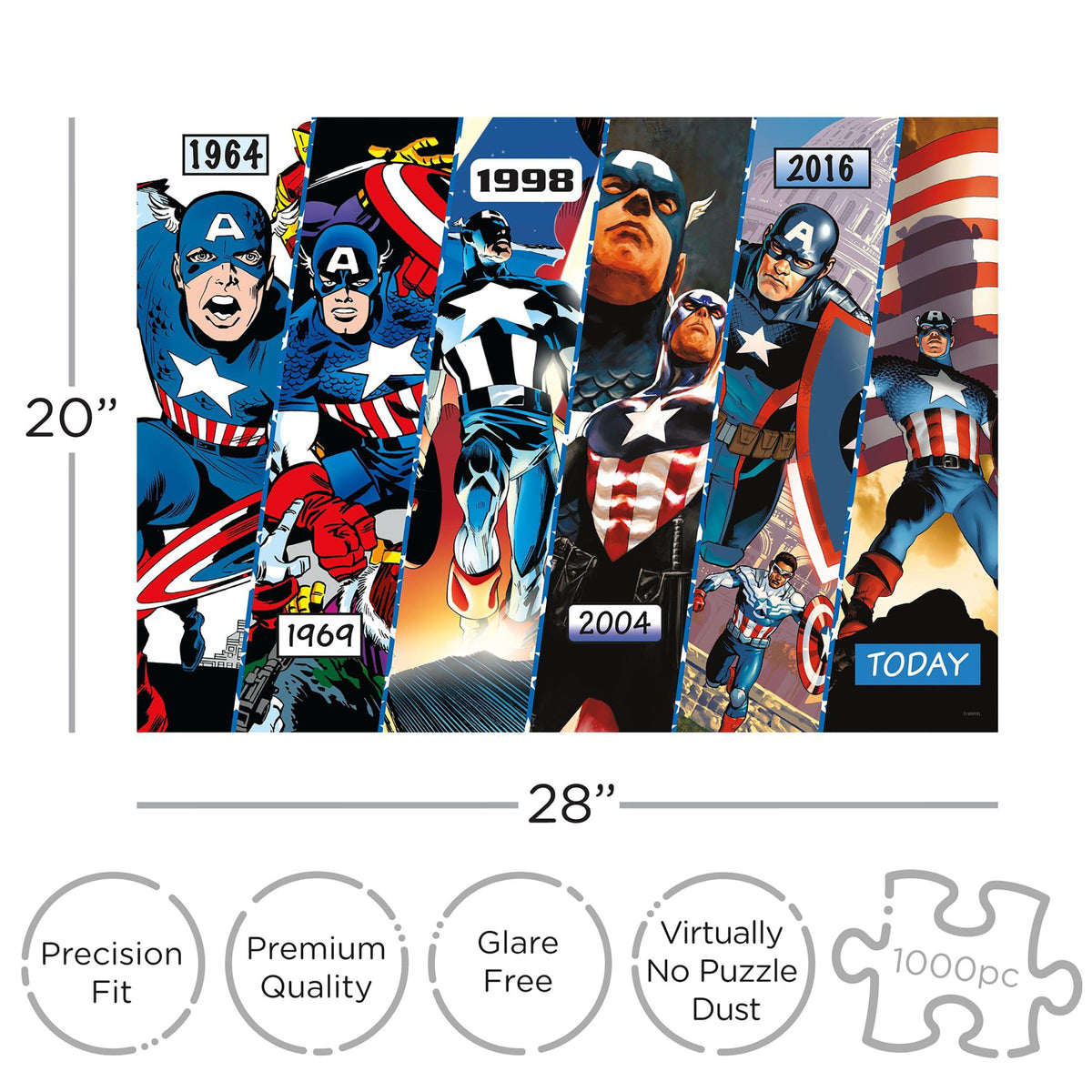 Marvel Captain America Timeline 1000 Piece Jigsaw Puzzle