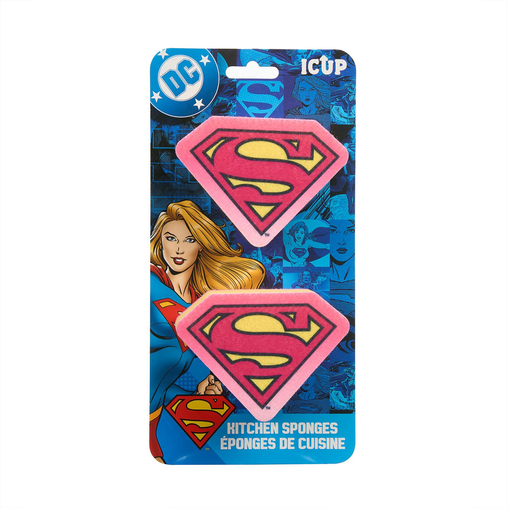 DC Comics Supergirl Logo Kitchen Sponges | 2 Pack