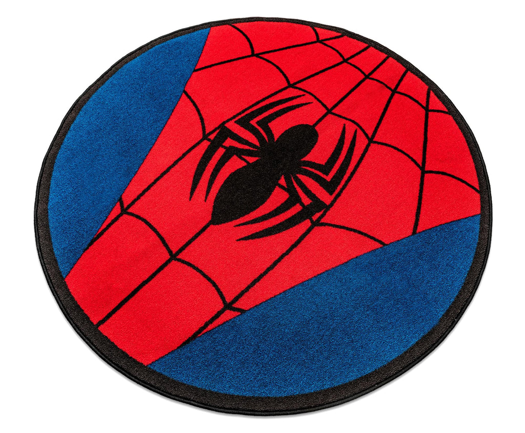 Marvel Spider-Man Chest Logo Round Printed Area Rug | 52 Inches