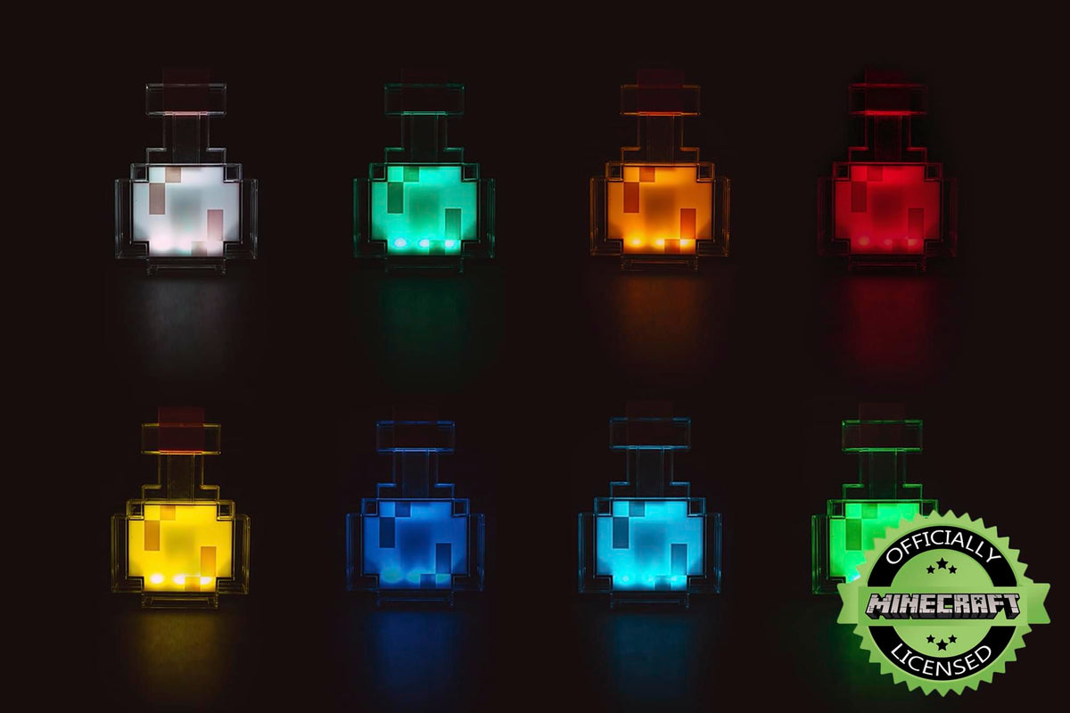Minecraft Potion Bottle Color-Changing LED Mood Light | 7 Inches Tall