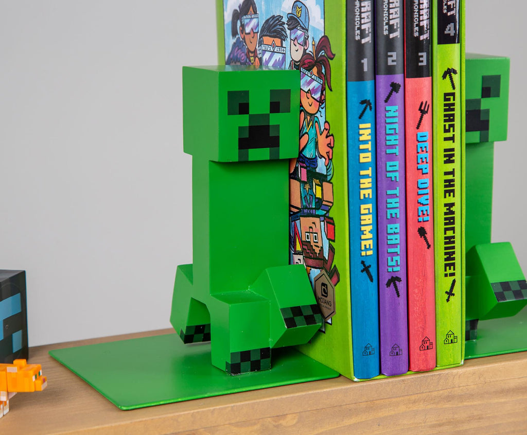 Minecraft 6-Inch Creeper Bookends  | Set of 2