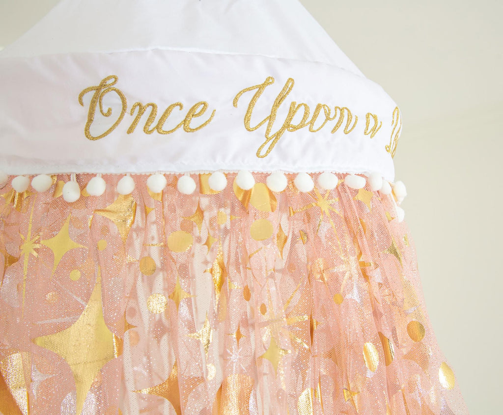 Disney Princess Kids Bed Canopy for Ceiling, Hanging Curtain Netting