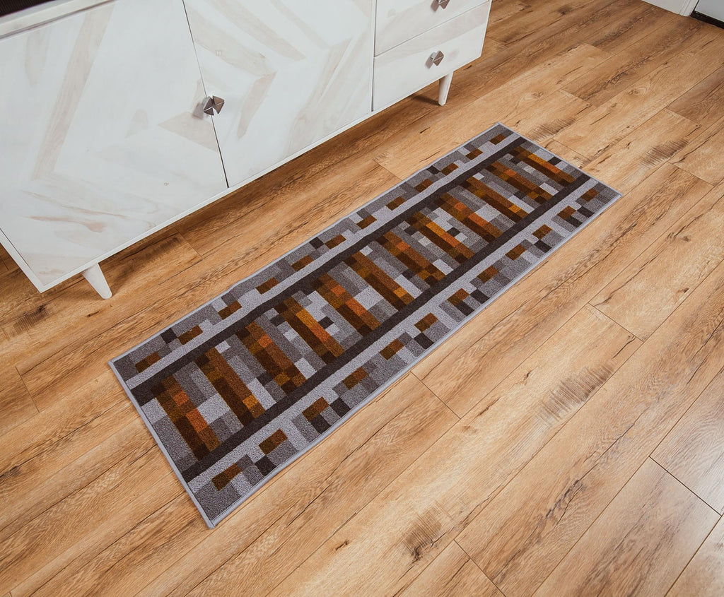 Minecraft Train Rail Area Rug | 20 x 60 Inches