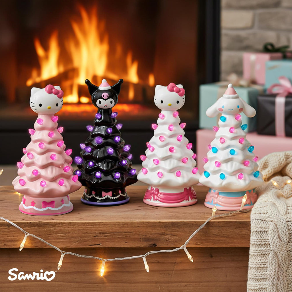 Sanrio Kuromi Light-Up Ceramic Christmas Tree | 6 Inches Tall