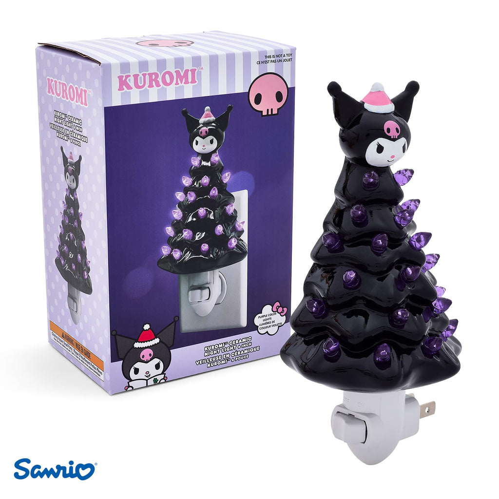 Sanrio Kuromi 6-Inch Ceramic Christmas Tree Plug-In Nightlight