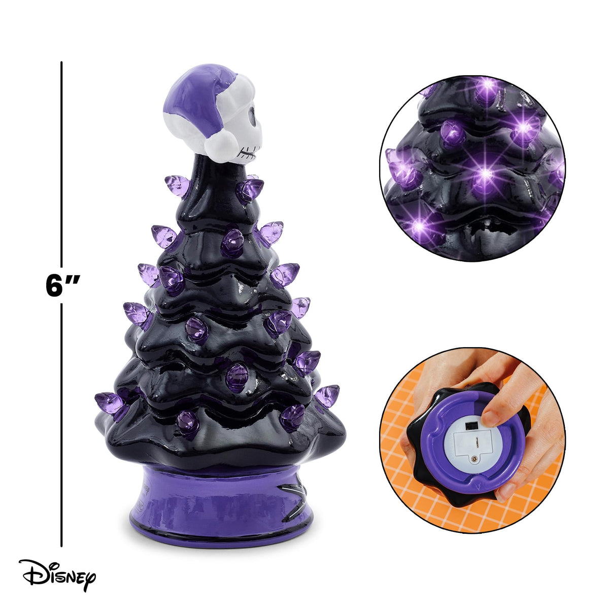 Disney The Nightmare Before Christmas Jack Light-Up Ceramic Christmas Tree
