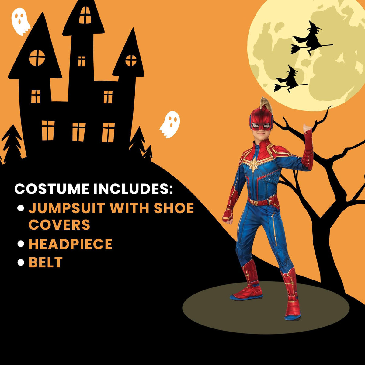 Marvel Captain Marvel Hero Suit Child Costume