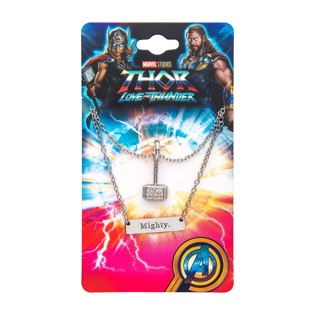 Marvel Thor: Love and Thunder Mighty Thor and Hammer Tiered Necklace