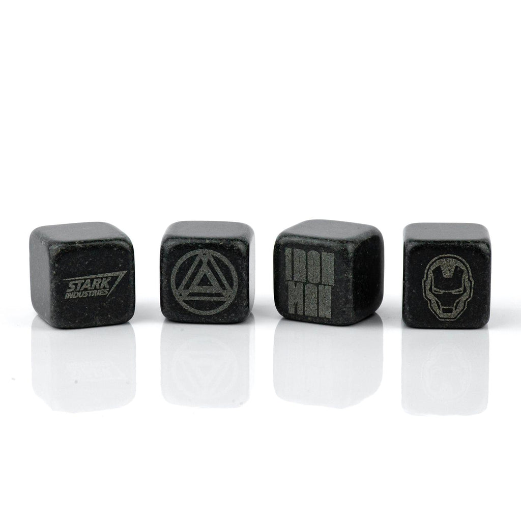 Iron Man Collectible | Marvel Cold Stones Set | Iron Man Granite Beverage Cubes
