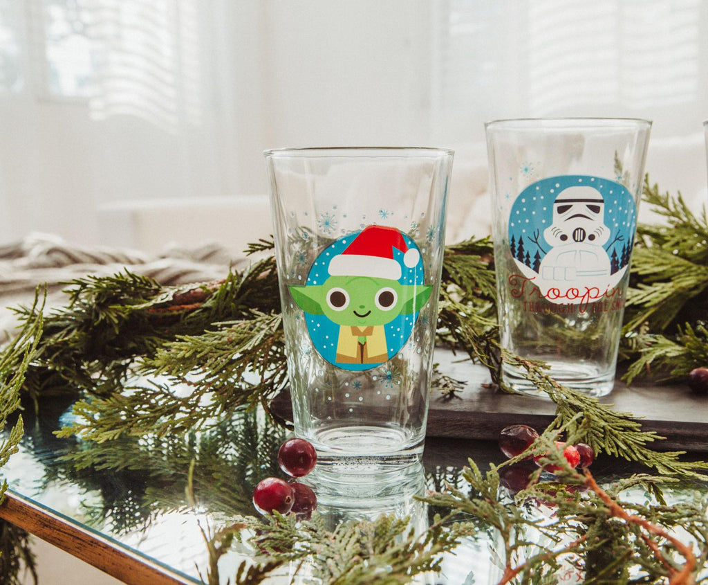 Star Wars Holiday Fun 16-Ounce Pint Glasses | Set of 4