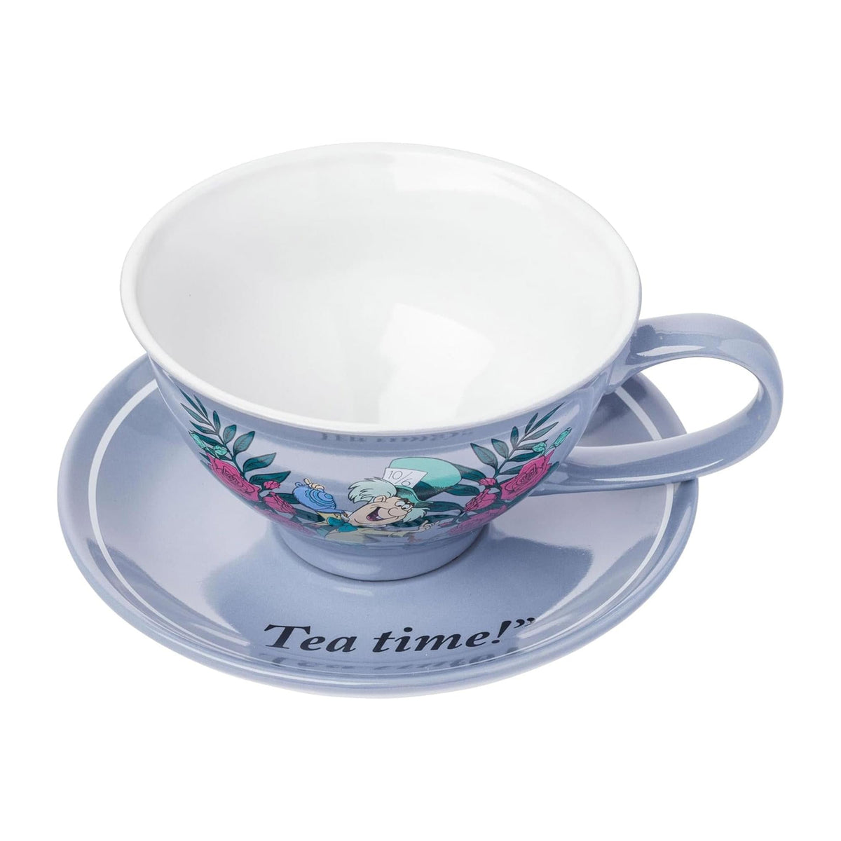 Disney Alice In Wonderland Mad Hatter Teacup and Saucer Set | Holds 12 Ounces