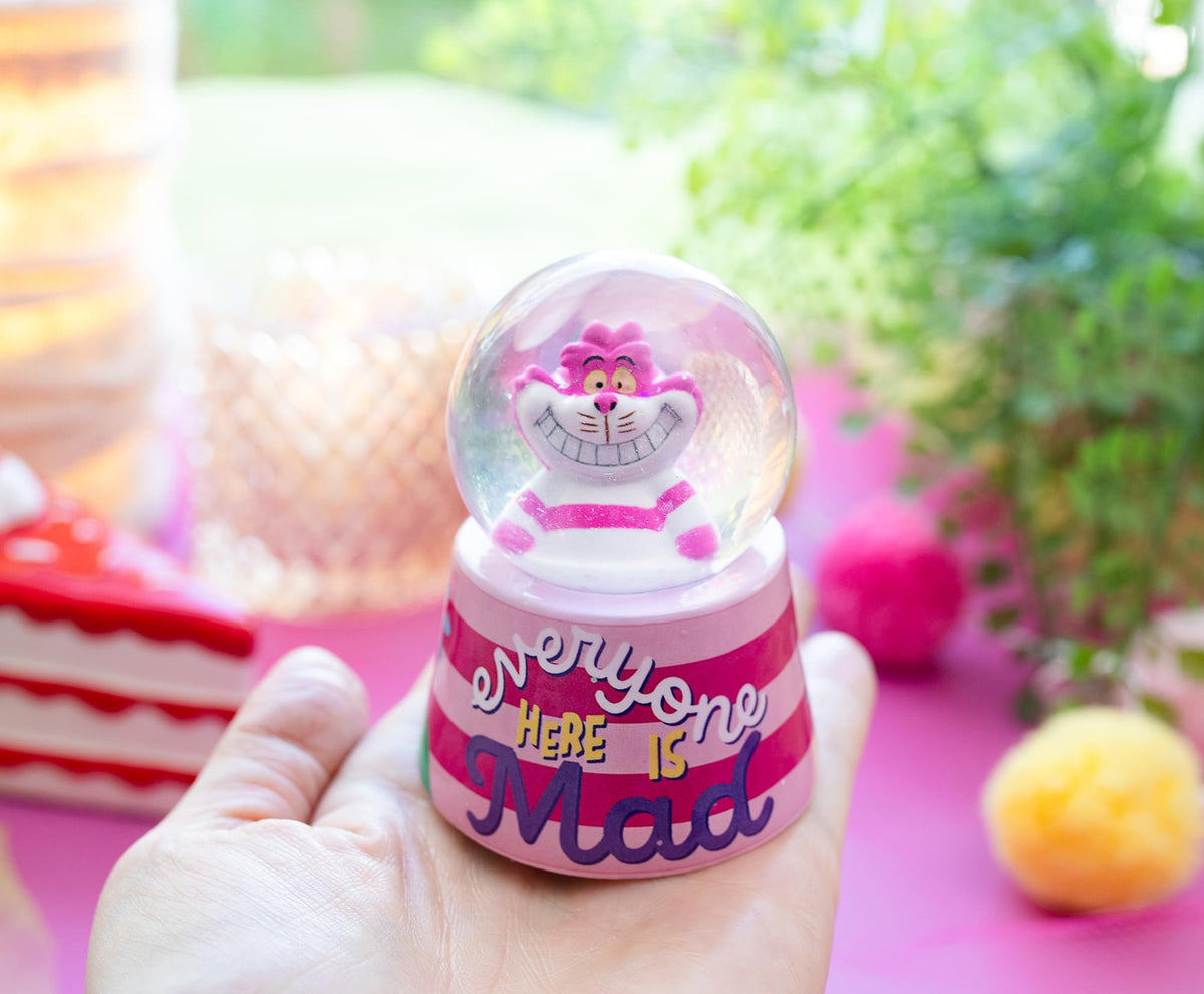 Disney Alice in Wonderland Cheshire Cat Mini Light-Up Snow Globe | 3 Inches Tall