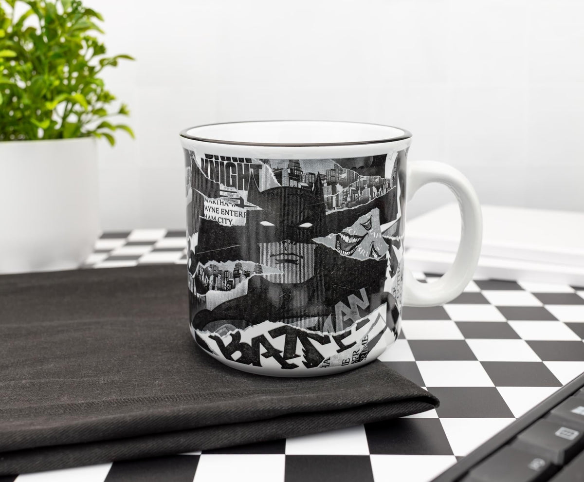 DC Comics Batman Collage Ceramic Camper Mug | Holds 20 Ounces