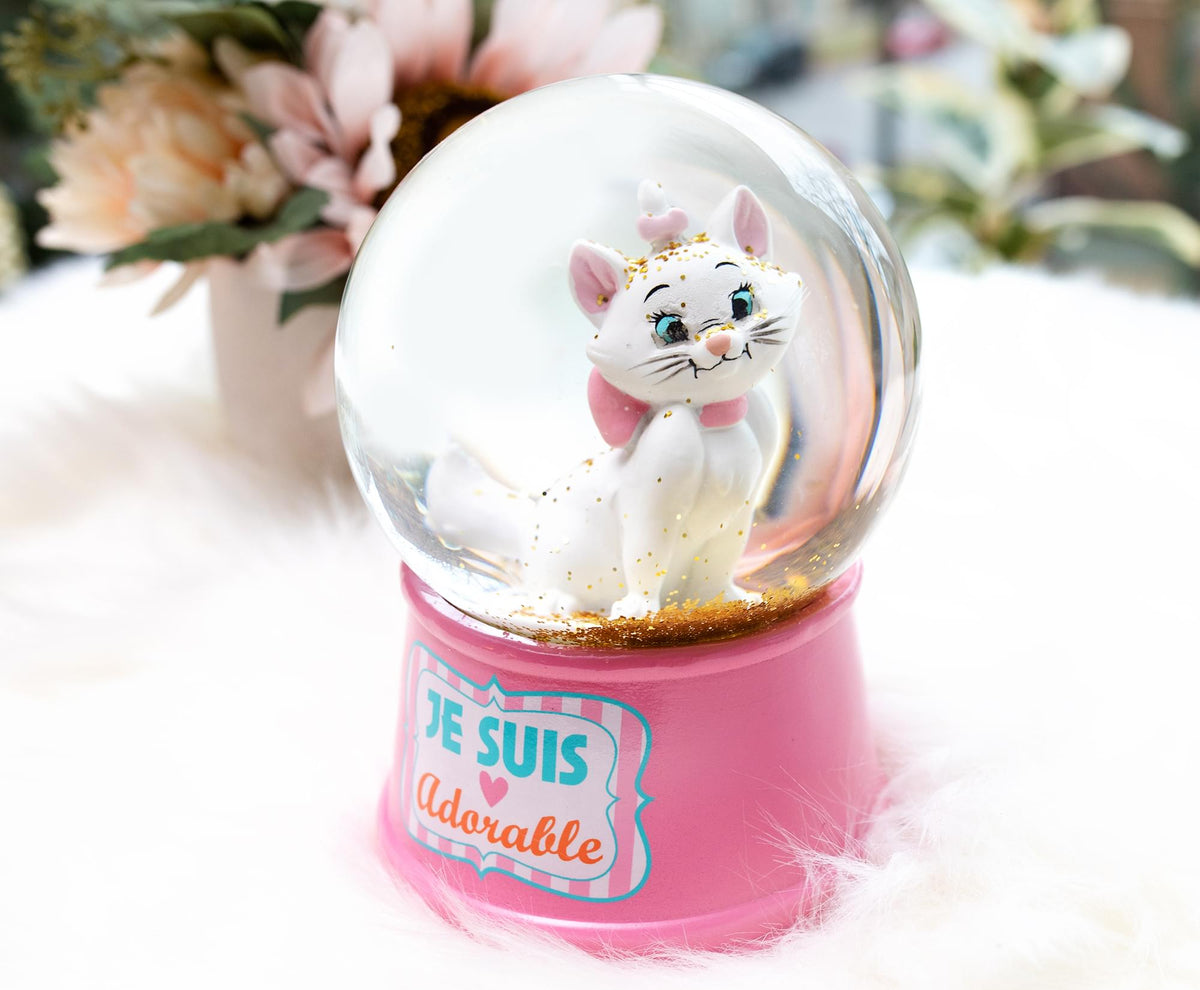 Disney Aristocats Marie "Je Suis Adorable" Light-Up Snow Globe | 6 Inches Tall