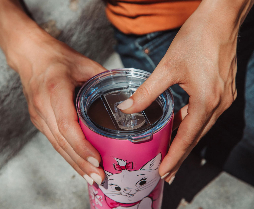 Disney The Aristocats Marie "Bonjour" Stainless Steel Tumbler | Holds 22 Ounces