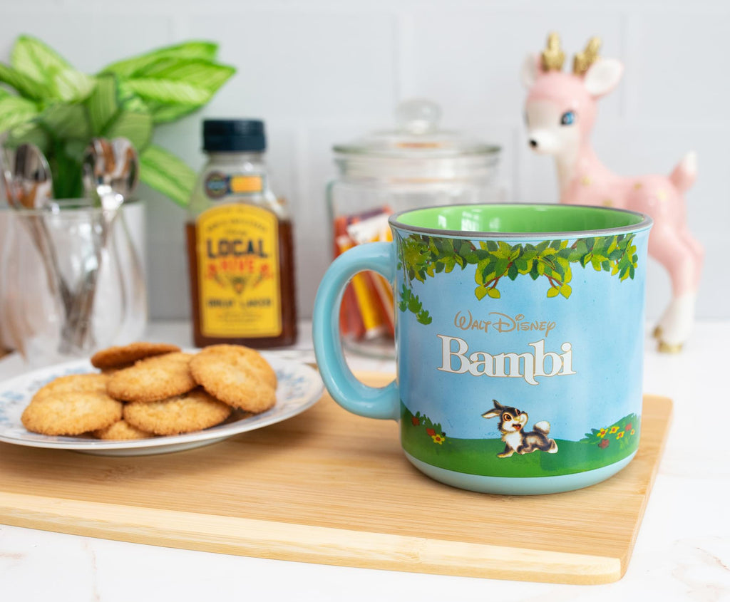 Disney Bambi Meadow Scene Ceramic Camper Mug | Holds 20 Ounces