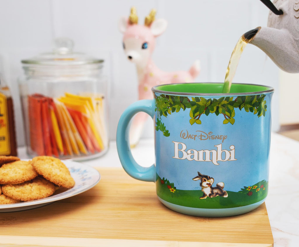 Disney Bambi Meadow Scene Ceramic Camper Mug | Holds 20 Ounces