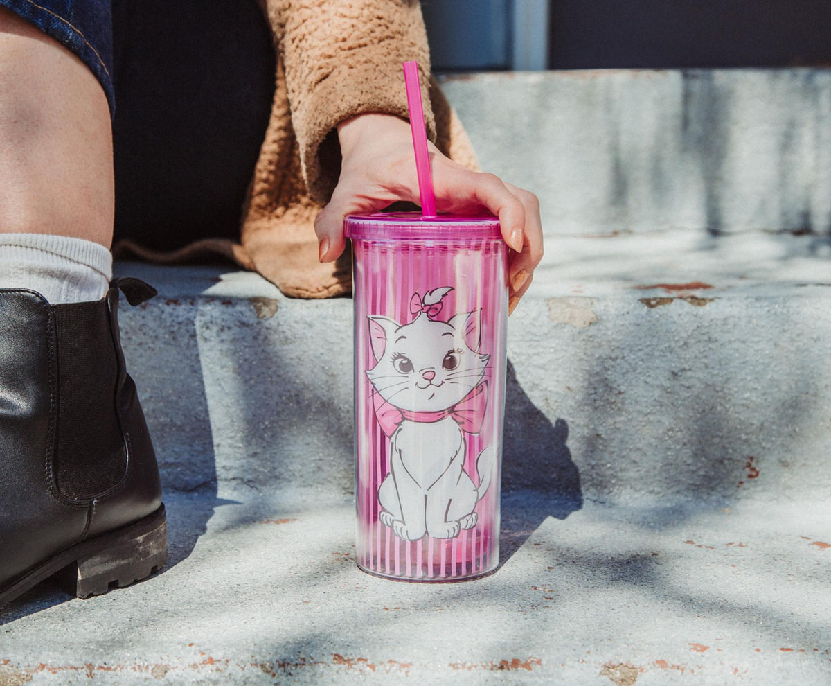 Disney The Aristocats Marie Carnival Cup With Lid And Straw | Holds 20 Ounces